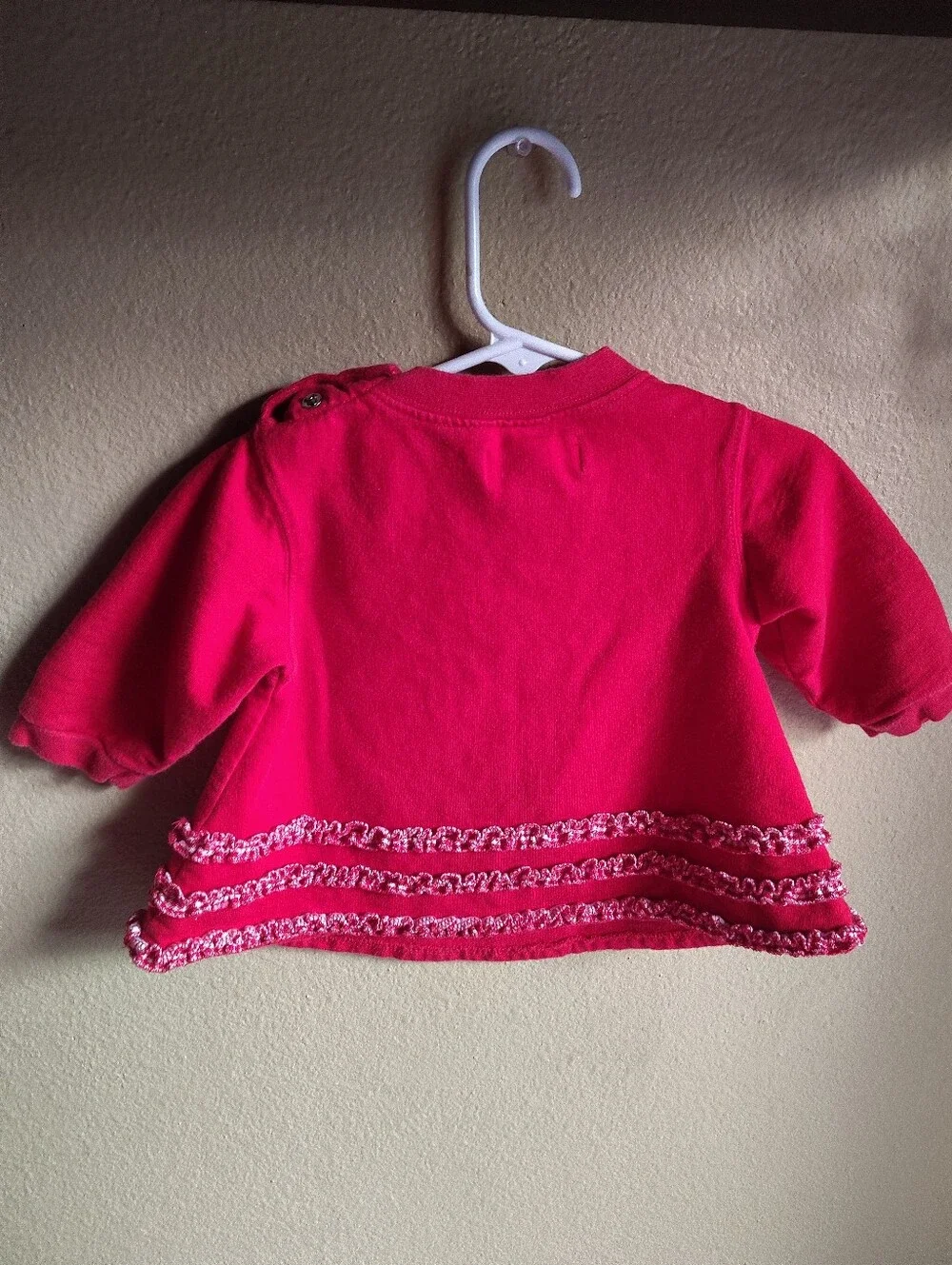 Vintage 90's Gymboree Rainbow Tag Infant Girl's Heart & Star Red Overall Set